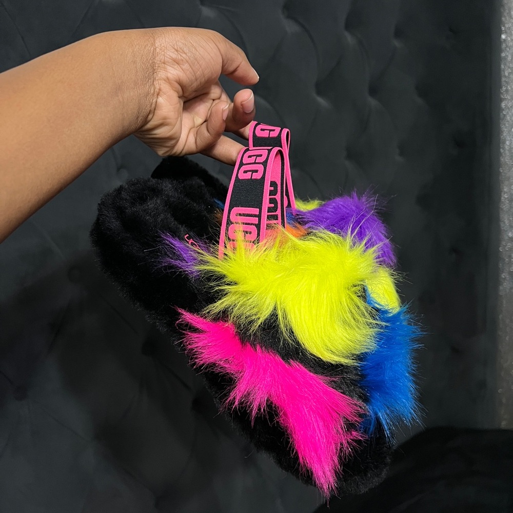 UGG Fluffy Colorful Sandals